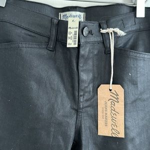 NET Madewell “Skinny Skinny” Black Coated Jeans, Size 28